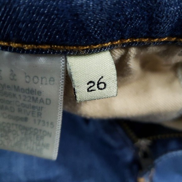 Rag & Bone Jeans Womens 26 Blue 10 Inch Ankle Skinny Mad River Mid Rise Stretch - Picture 13 of 16